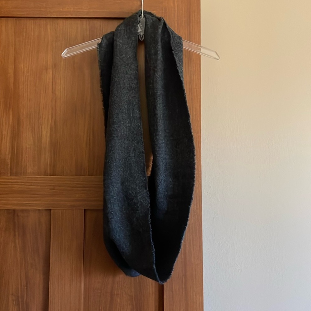 Charcoal gray infinity scarf - 100% acrylic